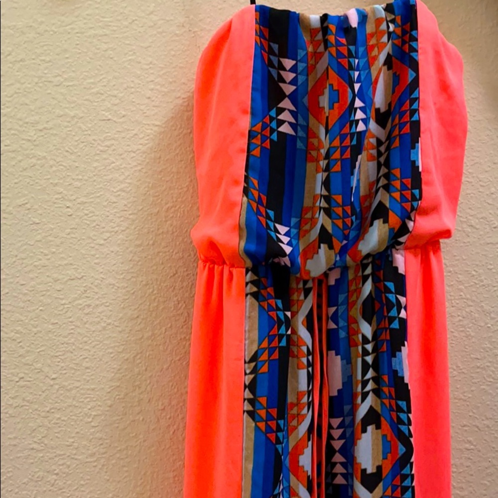 Long strapless dress